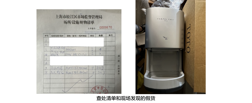 查處清單和現(xiàn)場發(fā)現(xiàn)的假貨
